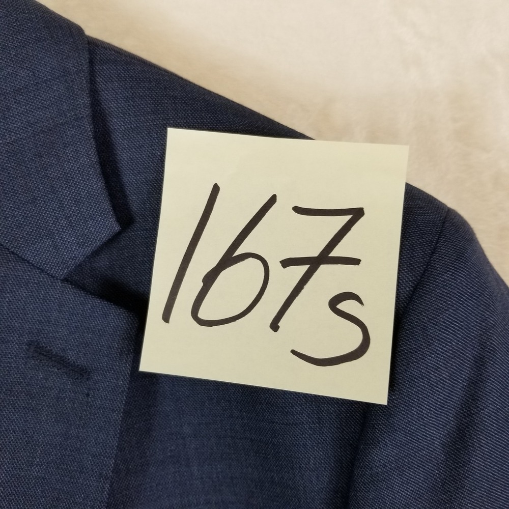 Banana Republic Suit Jacket Mens 40R Blue Slim Fit Marzotto Italian Wool Blazer - Picture 10 of 10